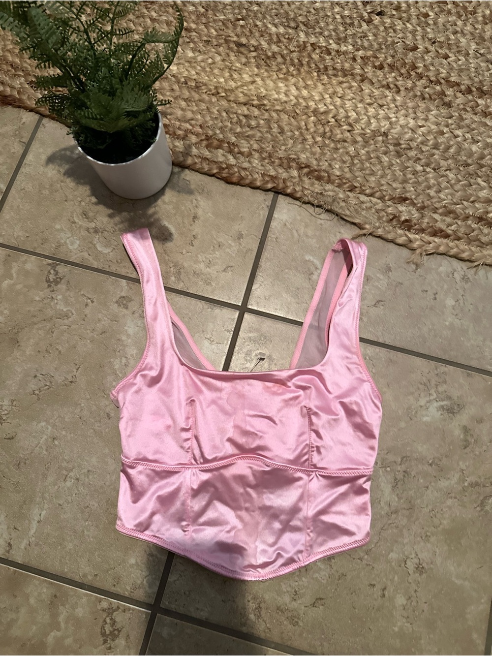 SATIN CROP TANK